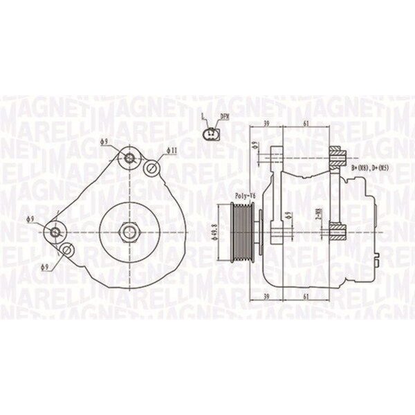 MAGNETI MARELLI 063731729010 Generator
