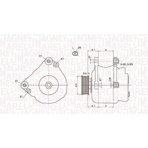 MAGNETI MARELLI 063731818010 Generator