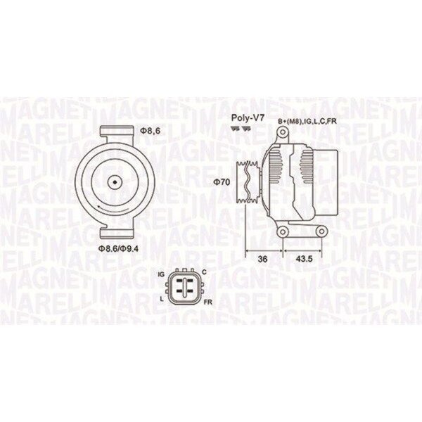MAGNETI MARELLI 063731980010 Generator