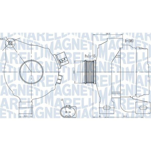 MAGNETI MARELLI 063732001010 Generator