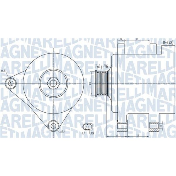 MAGNETI MARELLI 063732056010 Generator