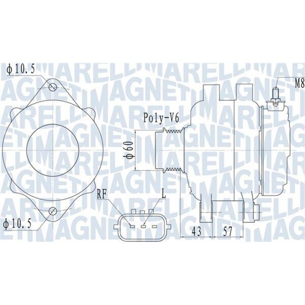 MAGNETI MARELLI 063732122010 Generator