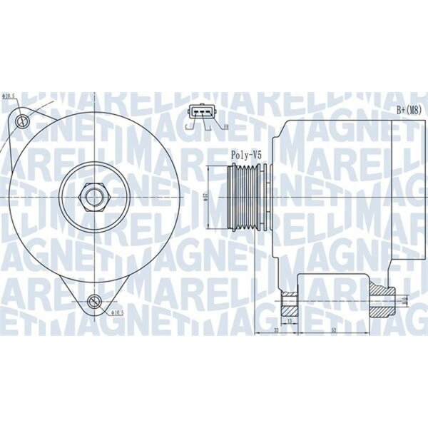 MAGNETI MARELLI 063732133010 Generator