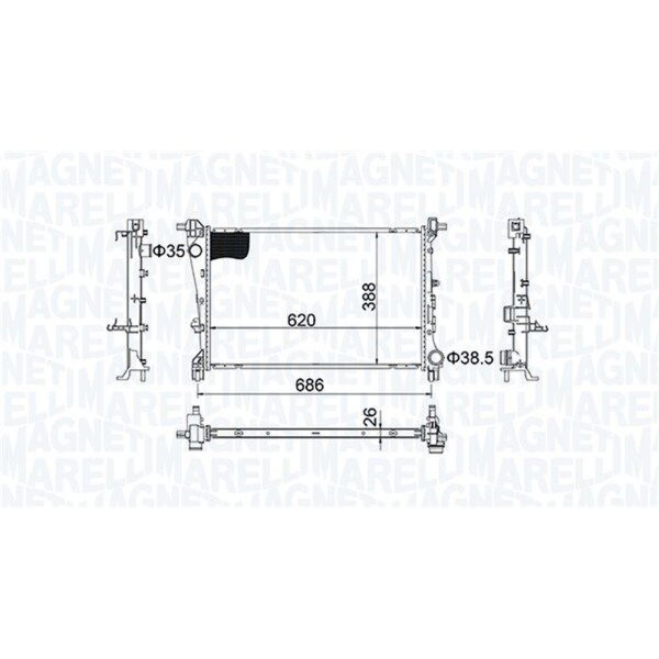 MAGNETI MARELLI 350213203800 Kühler, Motorkühlung