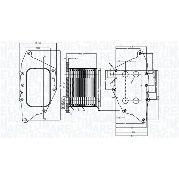 MAGNETI MARELLI 350300005000 Ölkühler, Motoröl