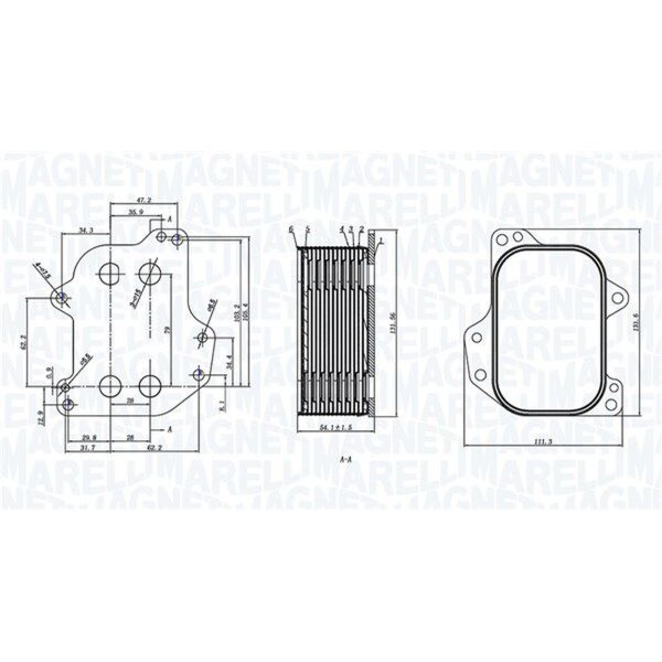 MAGNETI MARELLI 350300005700 Ölkühler, Motoröl