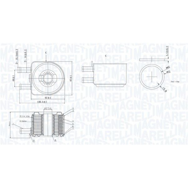 MAGNETI MARELLI 350300005800 Ölkühler, Motoröl