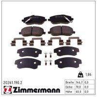 ZIMMERMANN 20261.190.2 Bremsbelagsatz, Scheibenbremse