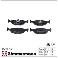 ZIMMERMANN 20675.170.1 Bremsbelagsatz, Scheibenbremse