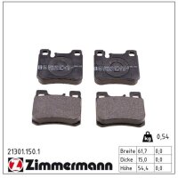 ZIMMERMANN 21301.150.1 Bremsbelagsatz, Scheibenbremse