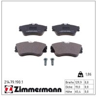 ZIMMERMANN 21479.190.1 Bremsbelagsatz, Scheibenbremse