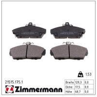 ZIMMERMANN 21515.175.1 Bremsbelagsatz, Scheibenbremse