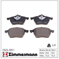 ZIMMERMANN 21624.200.1 Bremsbelagsatz, Scheibenbremse