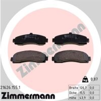 ZIMMERMANN 21626.155.1 Bremsbelagsatz, Scheibenbremse