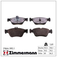 ZIMMERMANN 21664.995.1 Bremsbelagsatz, Scheibenbremse