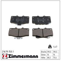 ZIMMERMANN 21679.150.1 Bremsbelagsatz, Scheibenbremse