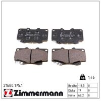 ZIMMERMANN 21680.175.1 Bremsbelagsatz, Scheibenbremse
