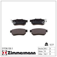 ZIMMERMANN 21738.130.1 Bremsbelagsatz, Scheibenbremse