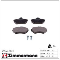 ZIMMERMANN 21945.195.1 Bremsbelagsatz, Scheibenbremse