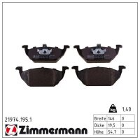 ZIMMERMANN 21974.195.1 Bremsbelagsatz, Scheibenbremse