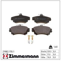ZIMMERMANN 21982.170.1 Bremsbelagsatz, Scheibenbremse