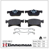ZIMMERMANN 22123.180.2 Bremsbelagsatz, Scheibenbremse
