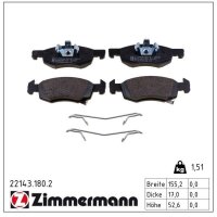 ZIMMERMANN 22143.180.2 Bremsbelagsatz, Scheibenbremse