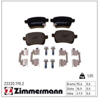 ZIMMERMANN 22220.170.2 Bremsbelagsatz, Scheibenbremse