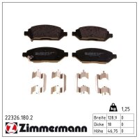 ZIMMERMANN 22326.180.2 Bremsbelagsatz, Scheibenbremse