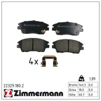ZIMMERMANN 22329.180.2 Bremsbelagsatz, Scheibenbremse