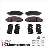 ZIMMERMANN 22439.155.1 Bremsbelagsatz, Scheibenbremse
