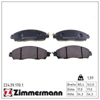 ZIMMERMANN 22439.170.1 Bremsbelagsatz, Scheibenbremse