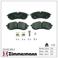 ZIMMERMANN 22492.200.2 Bremsbelagsatz, Scheibenbremse