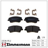ZIMMERMANN 22518.175.2 Bremsbelagsatz, Scheibenbremse