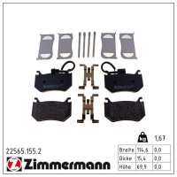 ZIMMERMANN 22565.155.2 Bremsbelagsatz, Scheibenbremse