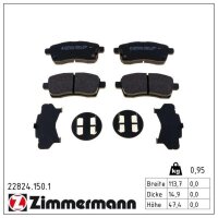 ZIMMERMANN 22824.150.1 Bremsbelagsatz, Scheibenbremse