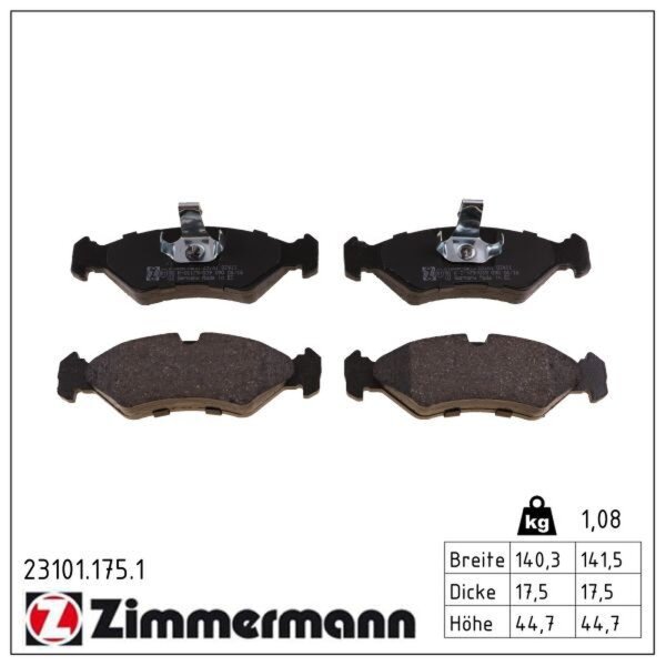 ZIMMERMANN 23101.175.1 Bremsbelagsatz, Scheibenbremse