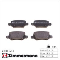ZIMMERMANN 23138.145.1 Bremsbelagsatz, Scheibenbremse