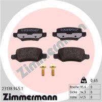 ZIMMERMANN 23138.945.1 Bremsbelagsatz, Scheibenbremse