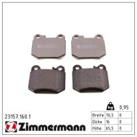 ZIMMERMANN 23157.160.1 Bremsbelagsatz, Scheibenbremse