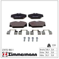 ZIMMERMANN 23172.180.1 Bremsbelagsatz, Scheibenbremse