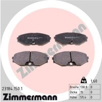 ZIMMERMANN 23184.150.1 Bremsbelagsatz, Scheibenbremse
