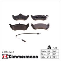 ZIMMERMANN 23190.165.2 Bremsbelagsatz, Scheibenbremse