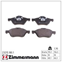 ZIMMERMANN 23215.180.1 Bremsbelagsatz, Scheibenbremse