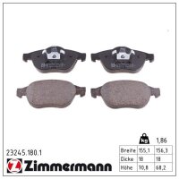 ZIMMERMANN 23245.180.1 Bremsbelagsatz, Scheibenbremse