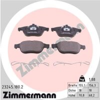 ZIMMERMANN 23245.180.2 Bremsbelagsatz, Scheibenbremse