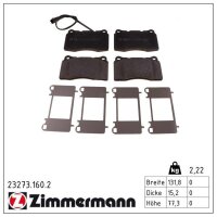 ZIMMERMANN 23273.160.2 Bremsbelagsatz, Scheibenbremse