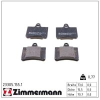 ZIMMERMANN 23305.155.1 Bremsbelagsatz, Scheibenbremse