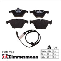 ZIMMERMANN 23312.200.2 Bremsbelagsatz, Scheibenbremse