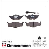 ZIMMERMANN 23395.145.2 Bremsbelagsatz, Scheibenbremse